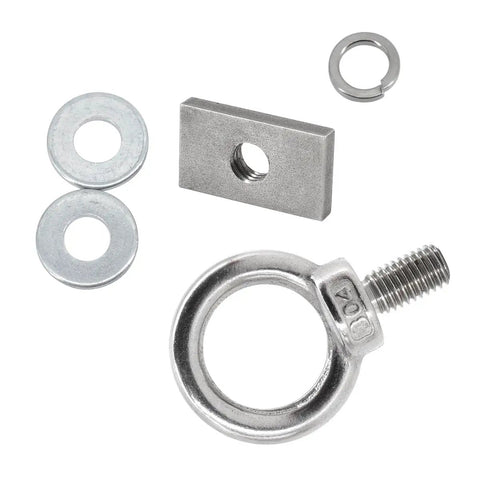 T Track Mount Tie Down Anchor Kit 6Pcs M10 Stainless Steel With Nuts And Lifting Eye Bolts For Roof Rack 4WD Awnings And Accessories Heavy Duty Cargo Securement, eye bolt kit