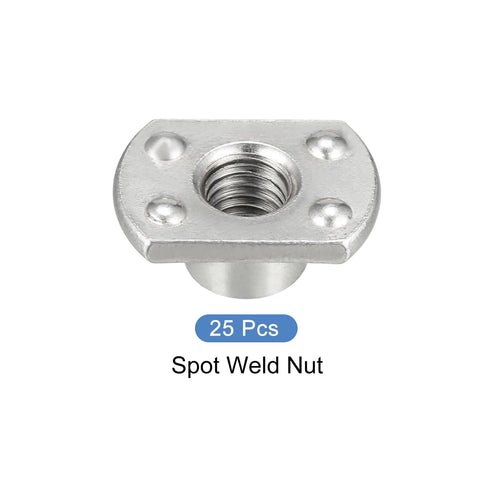 Kick Butt Heavy Duty Carbon Steel Spot Weld Nuts M8 X 1.25mm Thread 25 Pack double tab weld nut with threaded center, 23x16x10mm
