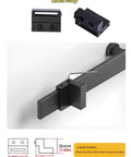 Close-up of limit stop components for Heavy Duty Sliding Door Track Kit With Carbon Steel Rail For Space Saving Design In Garages And Wardrobes.