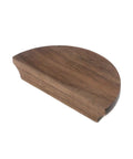 Side view of Round Wood Cabinet Knob Pull Pair in Black Walnut, Solid Hardwood Drawer Handles, showcasing the minimalist design.
