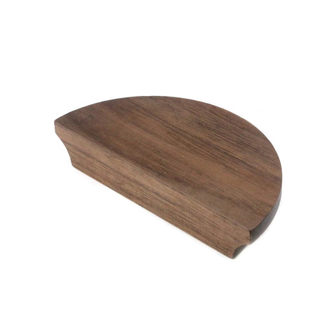 Side view of Round Wood Cabinet Knob Pull Pair in Black Walnut, Solid Hardwood Drawer Handles, showcasing the minimalist design.