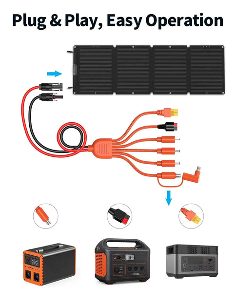 All-In-One 7-In-1 Solar Panel Connector Kit With DC Adapters 7.9x0.9Mm to 3.5x1.35Mm Plus Anderson XT60 for power stations