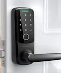 WiFi Keyless Entry Smart Door Lock With Fingerprint And Code Access Auto Lock Touchscreen Keypad App Remote Control For Front Door