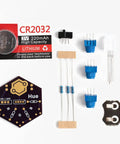 Learn To Solder Starter Kit For Beginners With RGB LED Practice Board And Battery Power DIY Electronics Projects components