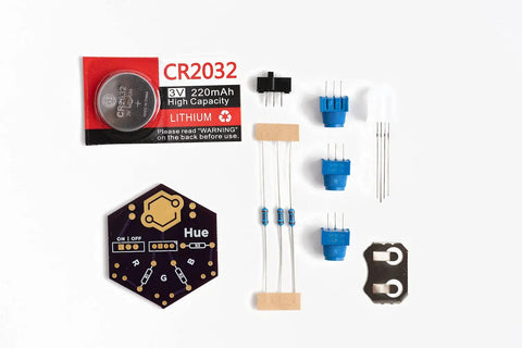 Learn To Solder Starter Kit For Beginners With RGB LED Practice Board And Battery Power DIY Electronics Projects components