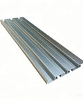 Double Sided Aluminum Slatwall Panel 24 Inch Long 5 Inch Wide Merchandising Slatwall Panel For Retail Displays on white background