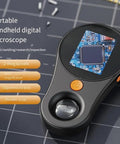 500X Digital Microscope With 2 Inch LCD Screen 1080P HD Camera Eight LED Lights Adjustable Brightness USB Connection For Electronics Repair Coin Collection And DIY Inspections. Portable handheld digital microscope, ABS body, 2-inch LCD, viewing circuit board