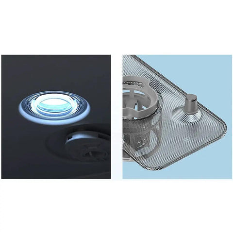 Compact Countertop Dishwasher Packs Six Place Settings And Five Wash Cycles To Get Dishes Done Quick Featuring Steam Baby Sterilizer Auto Air Dry And Smart Led Interface Ideal For Tight Apartments showing internal components.
