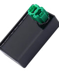 Ignition CDI Module Box Replacement For Polaris Outlaw 50 2010 To 2016 And Outlaw 90 2007 To 2013 side view with green connectors