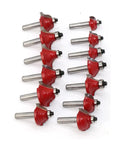 30 Pack Red Mill Router Bits for woodworking, 8Mm carbide shank, red cutters, efficient trimming and engraving.