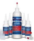 Top Shelf Medium CA Super Glue Refill Kit With 16 Oz Bulk Jug Extra Craft Bottles Precision Micro Tips and Smooth Flow Spout for woodworking.