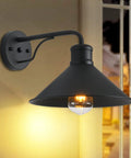 No Fuss Smart Dusk To Dawn Sensor Wall Sconce Outdoor Lighting Fixture Industrial Matte Black Exterior Barn Light