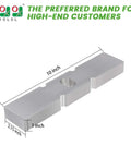 Heavy duty one inch front end lift block for golf carts, made of solid aluminum, measuring 10 x 2.15 x 1 inches.