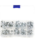80 Piece M3 M4 M5 M6 M8 Zinc Plated Four Claw Tee Nuts For Speaker Cabinets And Furniture Hardware Set in storage box