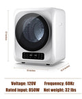 Straight Up Solid Portable Washer And Dryer Combo, 18 Lbs Full Automatic Machine, 1600 Rpm Spin Speed, No Stress Boot Dryer Function, Compact Laundry Center For Apartments Rv Dorms And Van Life Setup showcasing the dryer with a sleek design.