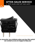 Heavy Duty Rocker Switch 15 By 21 Mm On Off 6A 125 And 250V AC 2 Pin 2 Position For Home DIY Electronics, Power Panels, Automotive And Equipment Projects. Black 2-pin rocker switch, side view