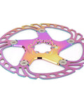 Rock Solid Metal Disc Brake Pads For Mountain Bikes With Five Nail Design Delivering Beast Mode Stopping Power Fits Hydraulic Mechanical Brakes 203mm Lightweight Killer Trail Replacement view with colorful brake rotor.