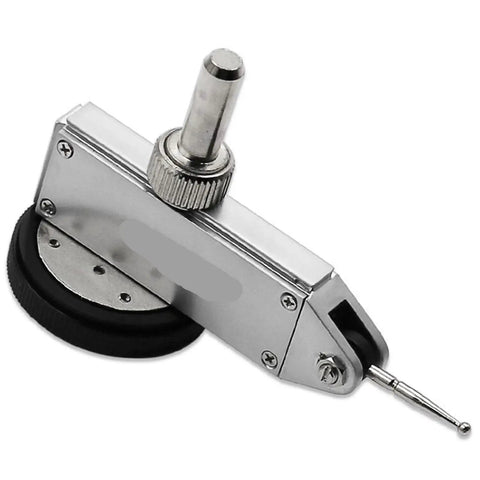 Digital Caliper, Dial Indicator Extension Swivel Clamp Digital Altimeter with a chrome body and precision tip.