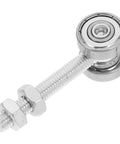 Built Like A Tank Stainless Steel Sliding Door Hanger With Double Bearing Track Rollers showing heavy-duty steel roller assembly.