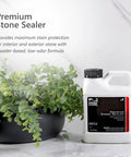 Premium Stone Sealer Water Based Formula for Natural Stone and Tile Surfaces Seals Against Stains and Spills with Invisible Barrier
