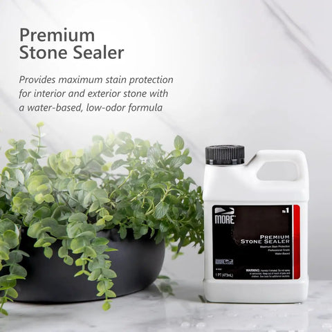 Premium Stone Sealer Water Based Formula for Natural Stone and Tile Surfaces Seals Against Stains and Spills with Invisible Barrier