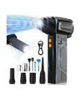 Electric Air Duster With Flashlight And Display, 180000 RPM High Speed Blower, 4 Gear Settings, Eco Friendly with nozzles