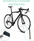 Road bike with inset showing 36 Pack 14G J Bend Bicycle Spokes With Brass Nipples Black Steel Universal Fit For MTB Ebike Mountain Road City Bikes And Electric 700C Wheels Lightweight Spoke Set For Easy Wheel Replacement