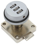 Keyless Combination Cam Lock With Password Security for drawers cabinets lockers, zinc alloy, shown in close-up angle.