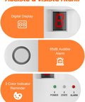 Multi Gas Leak Detector Plug In For Home Kitchen And RV No Fuss Combustible And Explosive Gas Alarm with digital display and alerts