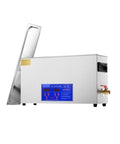 Professional 10L Ultrasonic Cleaner 300W 40kHz With Timer & Heater For Gun, Automotive Parts, Engine Components in stainless steel.
