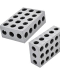 Precision Machinist Milling Blocks Two By Four By Six Inch Hardened Tool Steel Work Holding Set with 23 clamping holes.