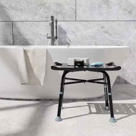 Shower Bench Bamboo Shower Chair inside shower with handles height adjustable bath stool for adults seniors and disabled