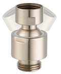 All Metal Shower Head Swivel Ball Joint Adapter For Solid Brass Adjustable Shower Arm Connector And Extension, Universal Showerhead Connector, Brushed Nickel Finish, No Leak Design, Heavy Duty, Leak-Free Performance, brass swivel adapter