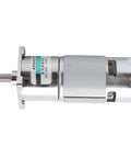 Heavy Duty Dc Gear Motor With All Metal Gears For Automated Industry Jobs, side view showing metal construction and shaft.