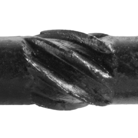 Close-up of 15x8 Built To Last Black Wafer Head Structural Lag Screws For Log Construction Timber Framing Laminated Beams And Pole Barns T30 Torx Drive ACQ Coated For Outdoor Or Indoor Use High Tensile And Shear Strength Heavy Duty 50 Count showing thread detail.