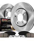 PowerStop Evolution rear brake kit with two rotors and four ceramic pads for Ford Edge/Fusion.