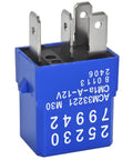 Aftermarket Blower Motor Relay For Infiniti G35 G37 M35 And Nissan Altima Sentra Maxima Quest Murano Leaf Armada Rogue Titan, blue relay with terminals.