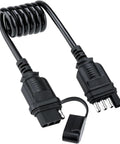 Hella Heavy Duty Retractable 4 Pin Trailer Wire Extension With Solid 18awg Rv Hookups And Gunk Resistant Dust Cover for safe trailer use.