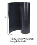 Neoprene Rubber Sheet Roll One Eighth Inch Thick by 12 Inch Wide by 24 Inch Long for DIY Gaskets Pads Seals Crafts Flooring