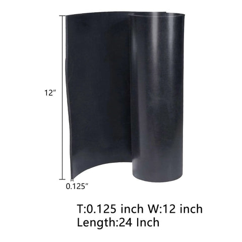 Neoprene Rubber Sheet Roll One Eighth Inch Thick by 12 Inch Wide by 24 Inch Long for DIY Gaskets Pads Seals Crafts Flooring