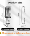 Product size of Rugged Aluminum Roof And Gutter Deicing Cable Clips And Spacers Kit, showing 1.8 inch and 0.39 inch dimensions.