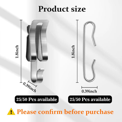 Product size of Rugged Aluminum Roof And Gutter Deicing Cable Clips And Spacers Kit, showing 1.8 inch and 0.39 inch dimensions.