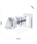 Exploded view of Built Tough Heavy Duty 1-Gang Recessed Weatherproof In-Use Outlet Cover 6-In-1 Nonmetallic Design