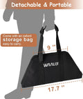 Twenty Two And A Half Inch Portable Hexagon Fire Pit With Travel Bag, showing the black oxford storage bag with dimensions.