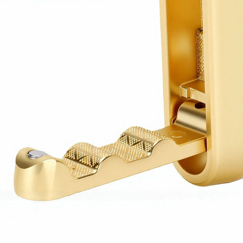 Space Saving Folding Wall Coat Hooks With Screws Pretty Sleek Copper Finish Heavy Duty Concealed Design detail of hook