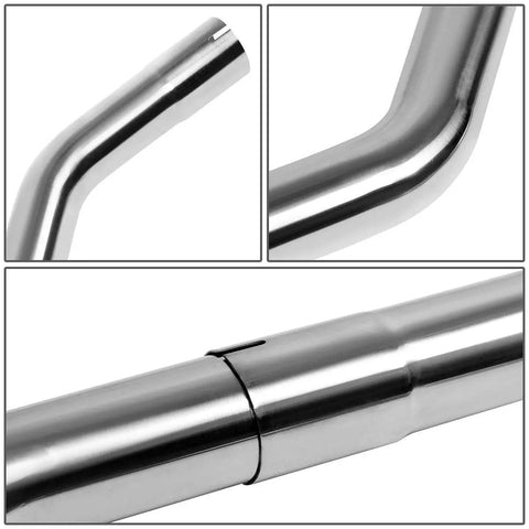 16 Piece 2.5 Inch Stainless Steel Exhaust Tubing Mandrel Bend Kit With Straight And U Bends Slip Fit Joints Universal Fit
