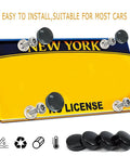 Tough As Nails Anti Theft License Plate Screws Featuring Tamper Resistant M6 Security Bolts In Rust Proof 304 Stainless Steel securing a license plate.