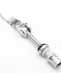 Beefed Up Aluminum Bike Seat Post Quick Release Pin M6x65mm Seat Clamp Bolt for easy saddle adjustment, silver finish