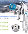 Pro Grade Heavy Duty 5L Pneumatic Paint Pressure Pot With Upgraded 6 Hole Air Spray Gun showcasing precision atomization and fluid control.