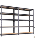 Beefy Heavy Duty Metal Shelves With 2400 Lb Capacity For Garage Pantry Basement And Closet Organization 60 Inch Tall Two Piece Set